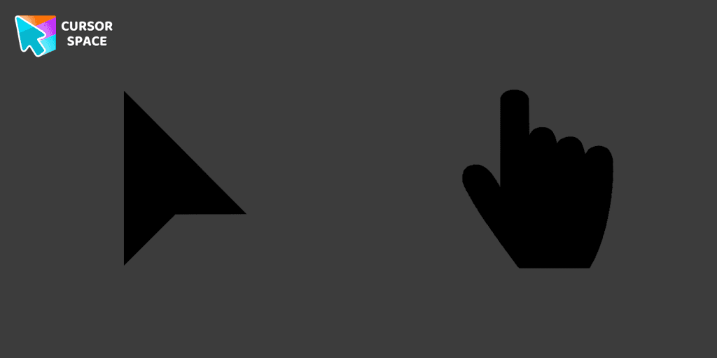 Black triangle cursor cursor pack